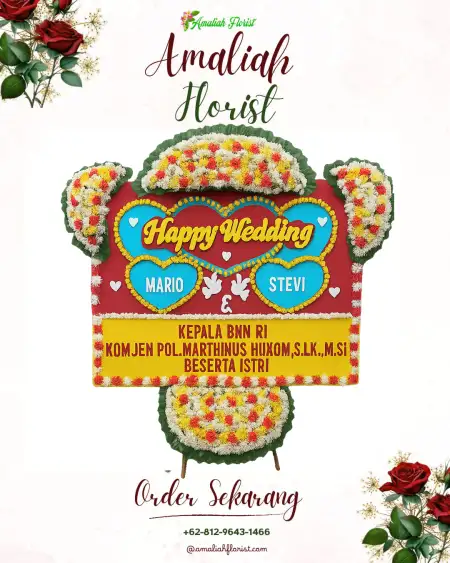 Papan Bunga Pernikahan Serambakon